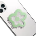 thumbnail image 1 of Acrylic Flower Collapsible Expandable Multi Functional Mobile Phone Grip & Kicktand，Green, 1 of 5