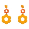 thumbnail image 1 of Acrylic Flower Dangle Earrings for Women Double Daisy Drop Statement Earrings, 1 of 6