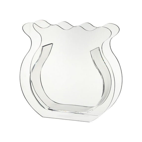 Acrylic Flower Vase, Transparent Geometric Decorative Vase for Dried Flowers, Living Room and Office Home Decor, Modern Design for Indoor Spaces