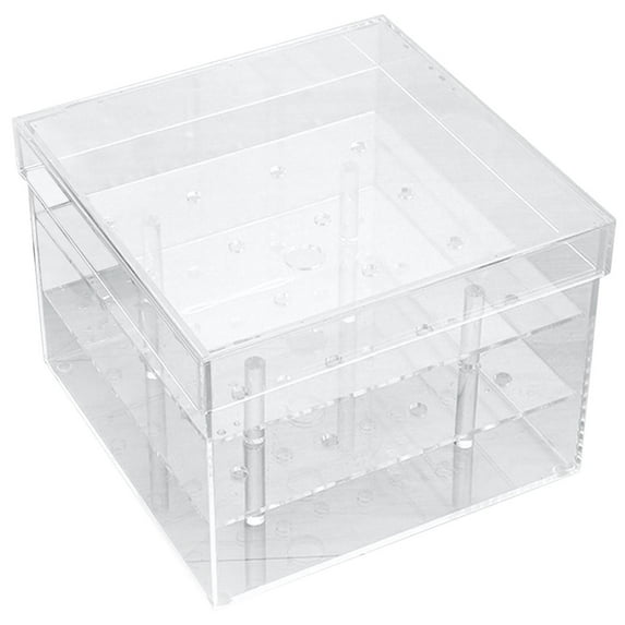 Acrylic Flower box case water Holder Pots Daughter Lover Mom 16 Hole