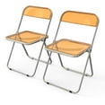 Acrylic Folding Chairs 2 Pack, Clear Chair Foldable and Stackable