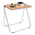 thumbnail image 1 of Acrylic Folding TV Tray Table, Clear Acrylic Foldable End Side Table Modern Square Table Small Folding Desk Portable Laptop Table No Assembly Required for Small Spaces, 1 of 17