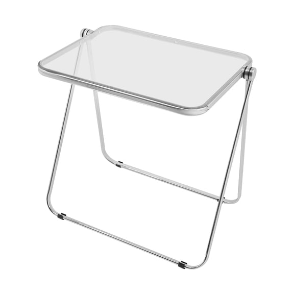 Acrylic Folding TV Tray Table,Portable Clear Lightweight Table for Indoor/Outdoor Use, Multi-Purpose Laptop Stand & Dining Desk