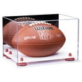 thumbnail image 1 of Acrylic Football Display Case with Mirror, Pink Risers and White Base (A004-PNR), 1 of 2