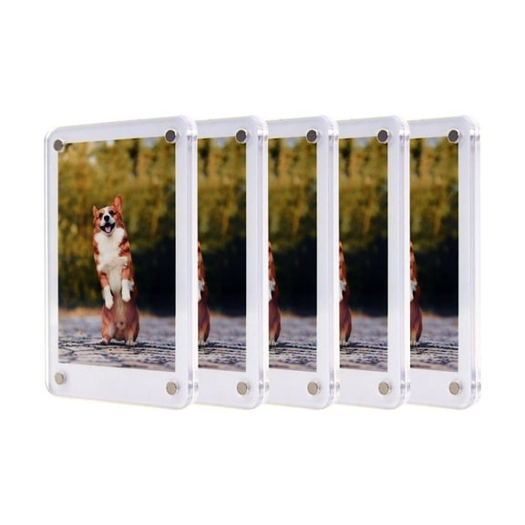 Acrylic Fridge Magnetic Frame, Double Sided Refrigerator Magnet Picture Frame, Frameless I Frame, Clear For Fujifilm Display