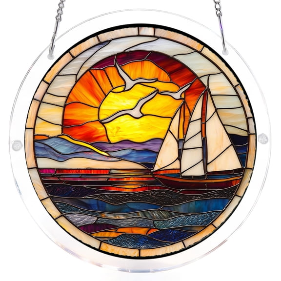Acrylic Frog Flower Sun Catcher, Stained Glass Window Hanging Sunshine Catcher, Colorful Shape Suncatchers for Window Hanging Ornament, Perfect for Adding Beauty and Light to Any Space