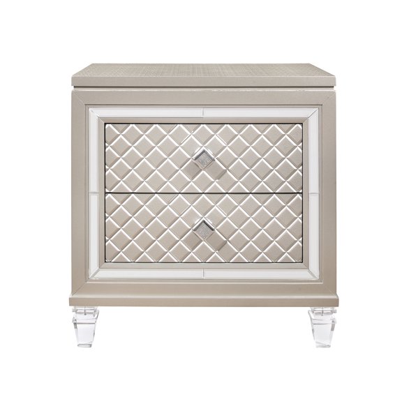Acrylic Front Legs Uniqueness / Nightstand in Bedroom Setup / Mirror Accents Aesthetic