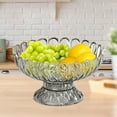 thumbnail image 1 of Acrylic Fruit Plate Tray Trinket Dish Snack Tray,Gray Plastic Bowl Ornaments with Retro Design for Candy Storage Food Serving Tray Apply to Kitchen/Dining Room/Outdoors Party, 1 of 5
