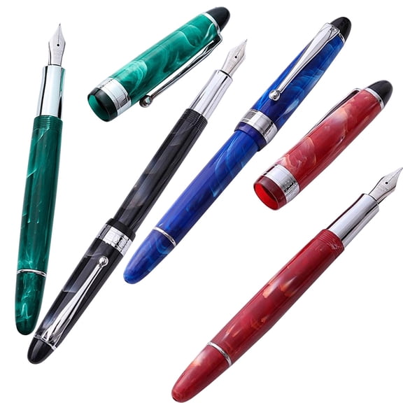 Acrylic Fun Pattern Pen Nib Smooth Writing Instrument, Unique Design Fountain Pen for Office & Daily Life, Personalized Aesthetic Writing Gift for Students & Teachers