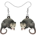 Acrylic Funny Possum Earrings Opossum Dangle Jewelry For Women