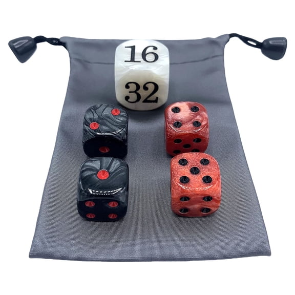 Acrylic Gaming Diced Set Backgammon Pearls Dices Set 22 mm Large Backgammon Doubling Cubes Pluses 4pcs 16MM Dices Gift