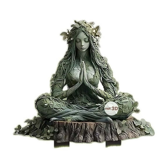 Acrylic Garden Decoration - Unique Earth Green Outdoor Ornament for Courtyard, Easy Installation and Multi-Functional Decor for Balconies and Interiors