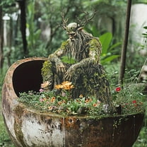 Acrylic Garden Statues Outdoor，Potted Plants And Courtyard Decorative Floor Tiles，Tree Man Fairy Statue Whimsical Garden Fairy Stakes, Park Pile Decor Flower Pot Decoration for Yard Lawn Patio