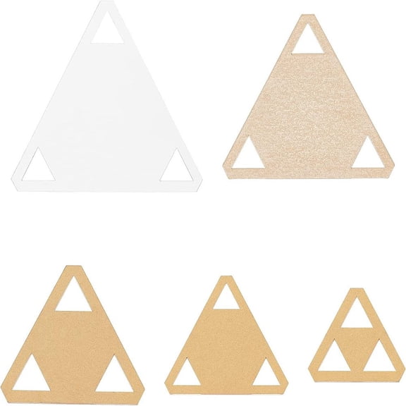 Acrylic Gauge Measuring Ruler Tool Triangle Clear 4.5-9x5.15-10.35x0.3cm 5pcs/set