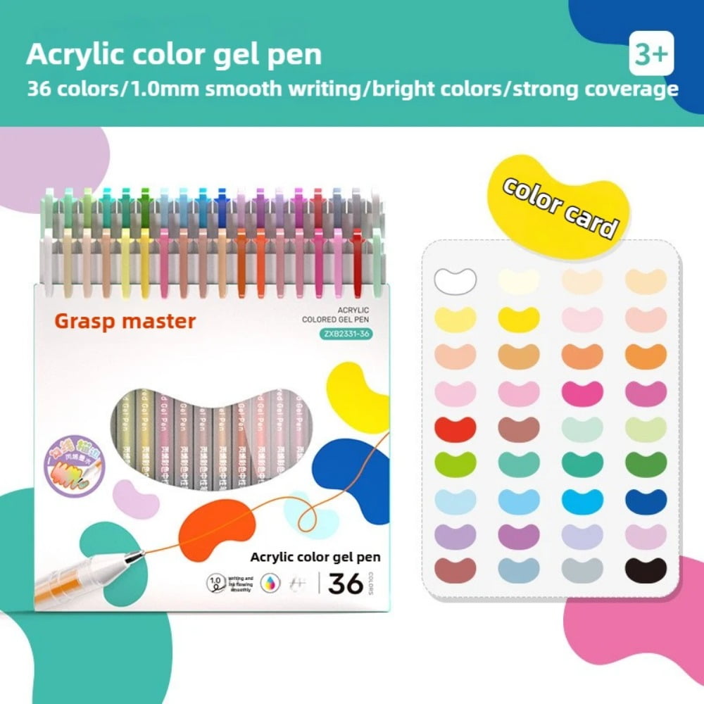 Acrylic Gel Pens for Drawing,Colors Gel Paint Pens Ultra Fine ST Point 1.0, Set of Acrylic Marker Pens Color Ink for Journaling, Crafts Art