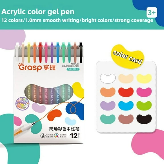 Acrylic Gel Pens for Drawing,Colors Gel Paint Pens Ultra Fine ST Point 1.0, Set of Acrylic Marker Pens Color Ink for Journaling, Crafts Art