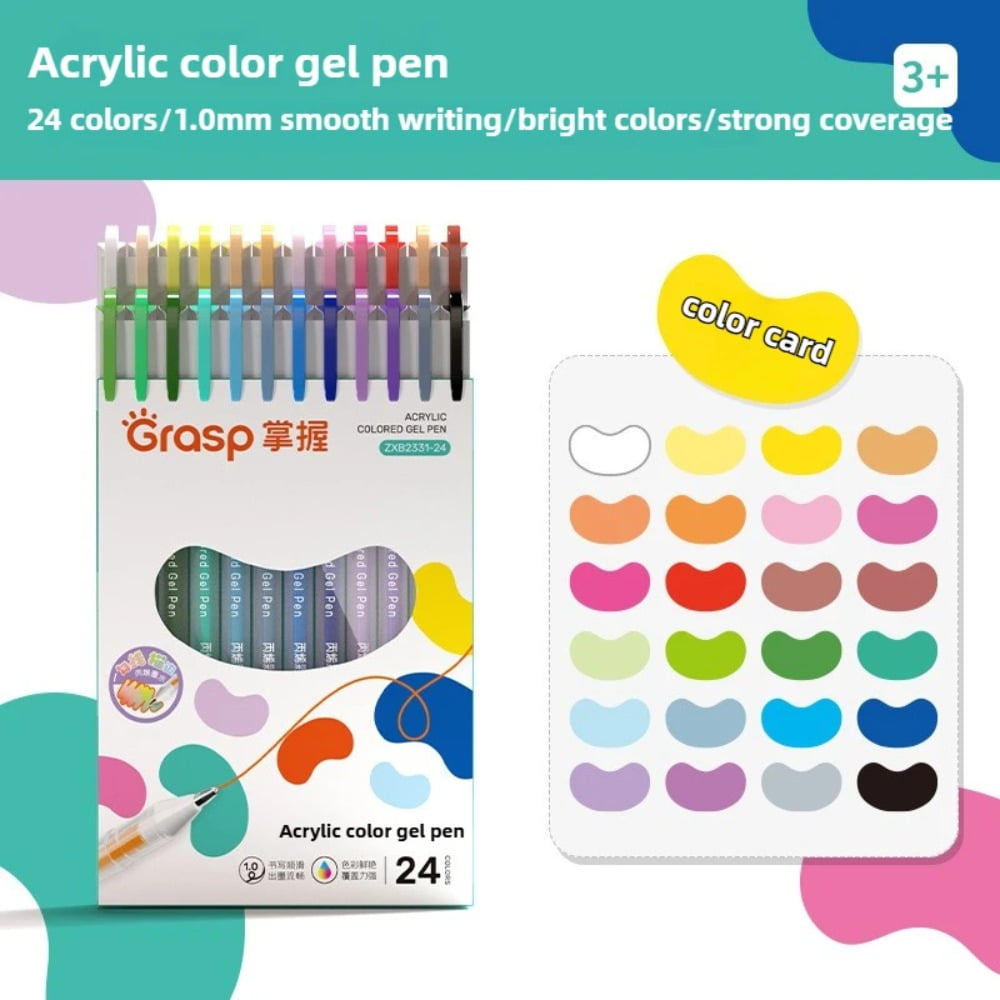 Acrylic Gel Pens for Drawing,Colors Gel Paint Pens Ultra Fine ST Point 1.0, Set of Acrylic Marker Pens Color Ink for Journaling, Crafts Art