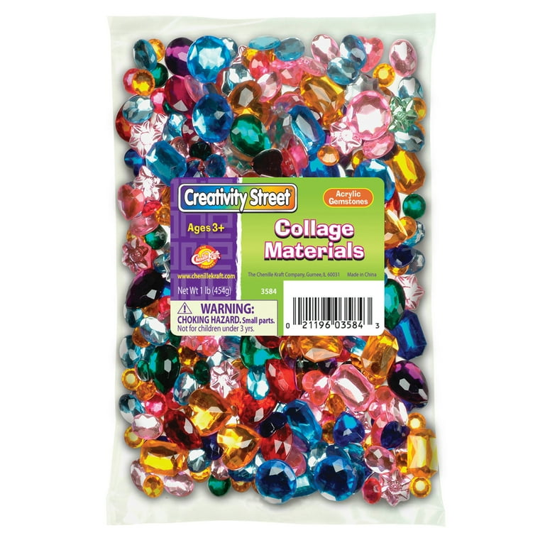Acrylic Gemstones Classroom Pack, 1 lb, Assorted Colors/Shapes/Sizes Acrylic Gemstones Classroom Pack, 1 lb, Assorted Colors/Shapes/Sizes