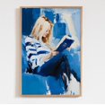 Acrylic Girl Reading Book Abstract People Vibrant Acrylic Poster ...