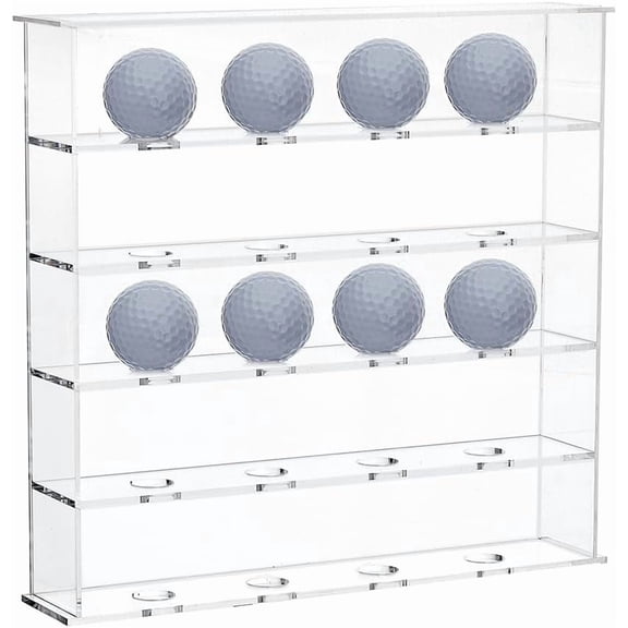 Acrylic Golf Ball Holder Ball Display Rack Clear 290x55x275mm DIY