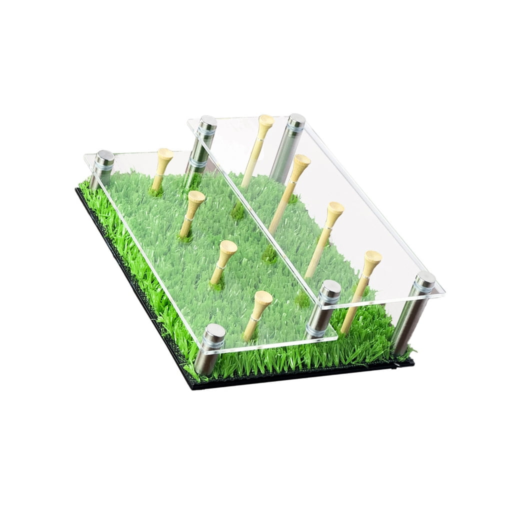 Acrylic Golf Display Rack with Turf Base Holds 8 Balls Double Layer ...