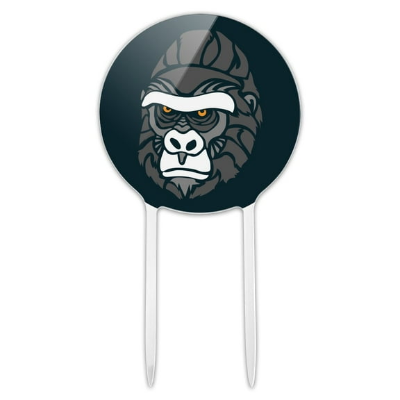 Acrylic Gorilla Face Cake Topper Party Decoration for Wedding Anniversary Birthday Graduation
