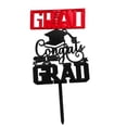 thumbnail image 1 of Acrylic Graduation Cake Topper Red 1 Pack For Graduation Party Celebration Cake Decoration, 1 of 8