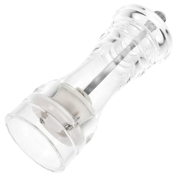 RENACLIPY Manual Pepper Mill Refillable Transparent Acrylic Ceramic with Stainless Steel Mechanism