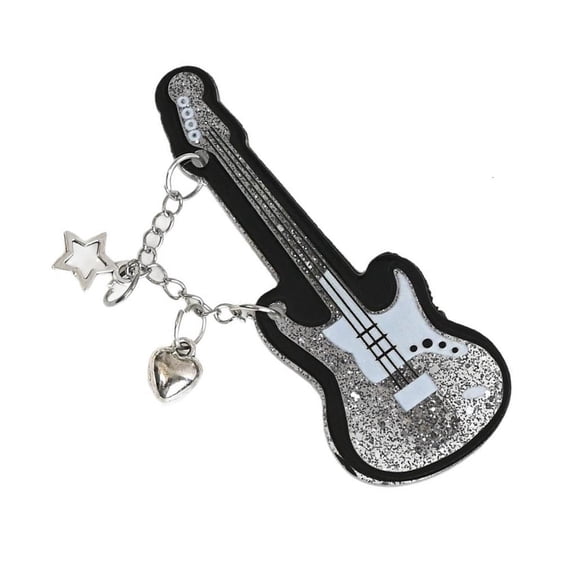 Acrylic Guitar Hair Clip Side Barrette 2000s Cool hair Pin For Music Lover Concerts School Event And Casual Hair Styling