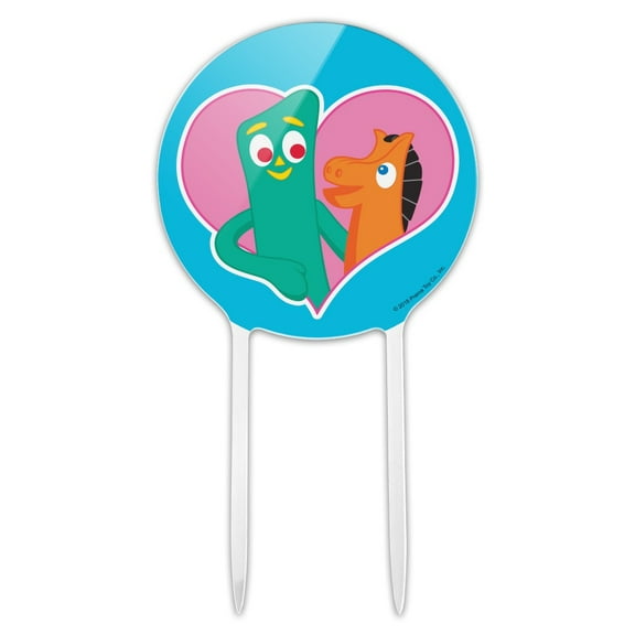 Acrylic Gumby Pokey BFFs Best Friends Forever Cake Topper Party Decoration for Wedding Anniversary Birthday Graduation