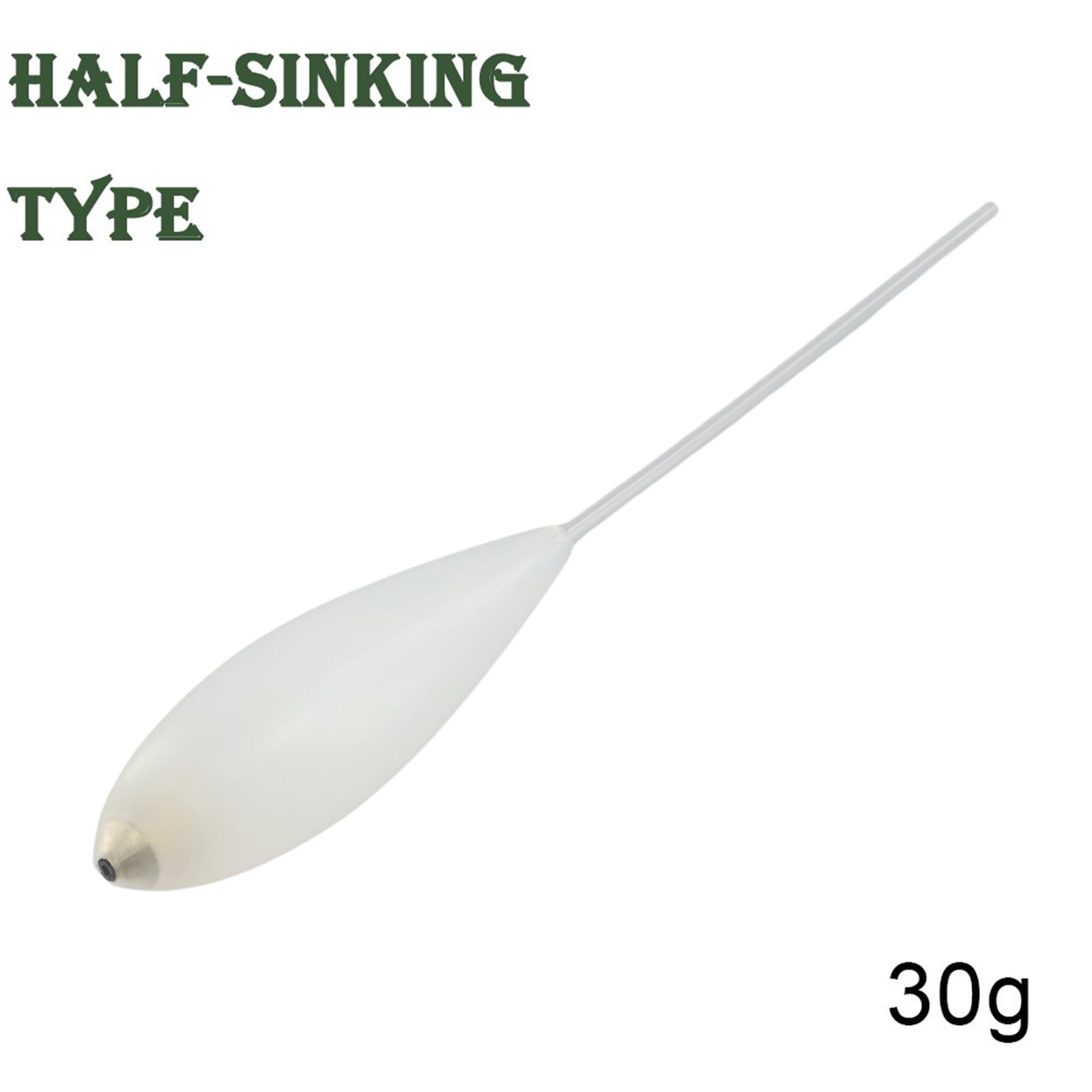 Acrylic Half-Sinking Fishing Float Transparent 10/15/20/30G Sea Fishin ...