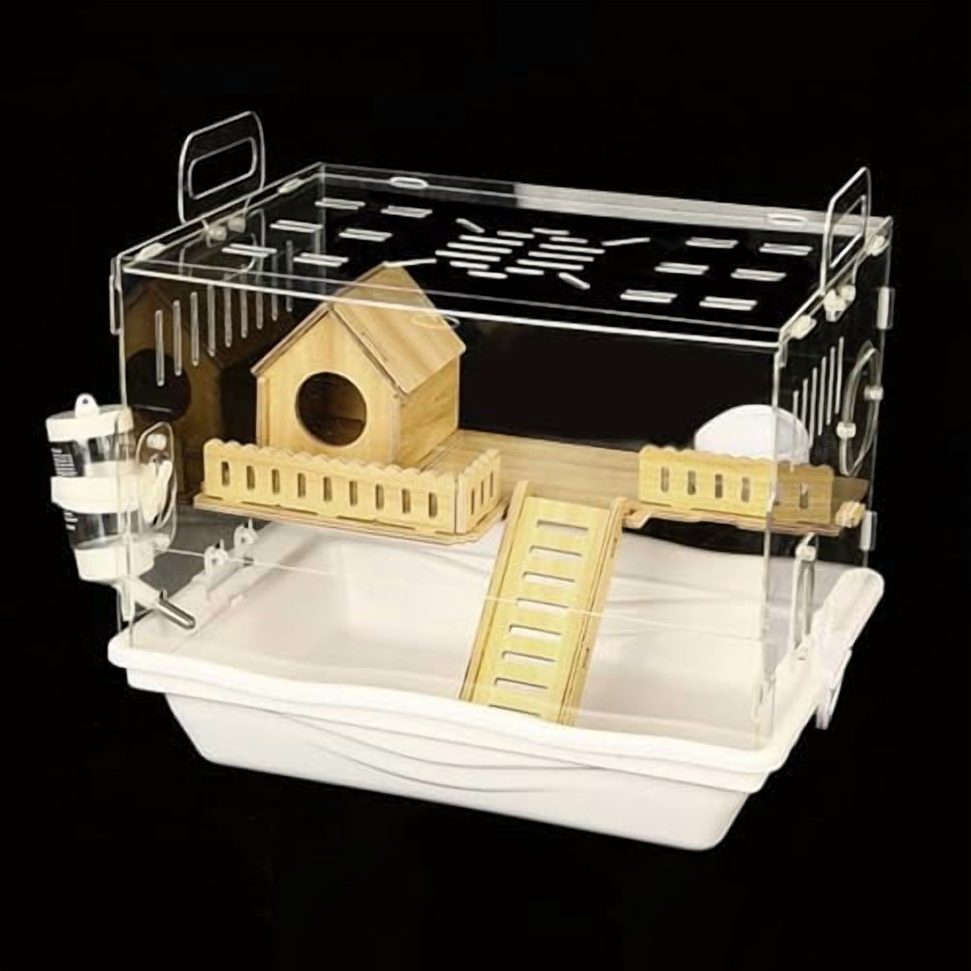 Acrylic Hamster House, Clear, Easy Clean, Small Animal Cage for Small ... - Clear Acrylic Hamster Tank Online