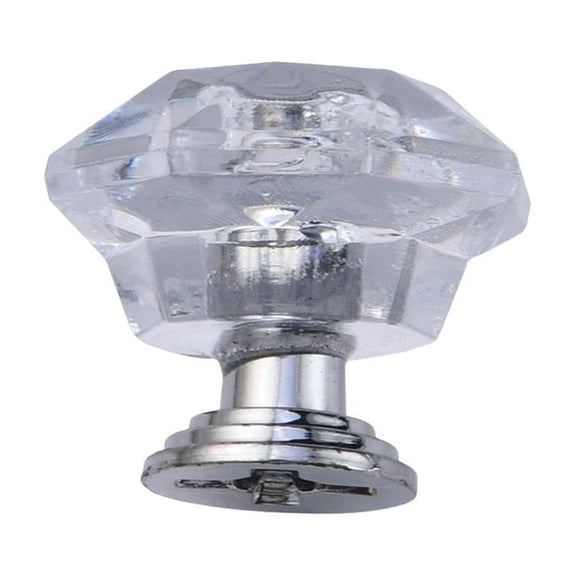 Acrylic Handles Concave Diamond Acrylic Knobs,Cupboard Knobs Without Drill Handle,for Dresser Drawers Cupboard Wardrobe Furniture Cabinet Pulls Handles Kitchen Bathroom Bedroom Knob