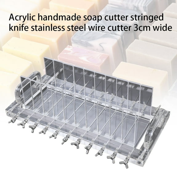 Acrylic Handmade Soap Cutter Stainless Steel Wire Cutter Soap Making Mold for Home DIY, Handicraft Market