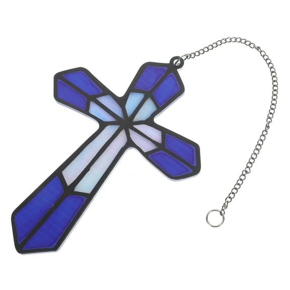 Acrylic Hanging Cross Pendant Decoration Hanging Cross Decoration Door Window Decor