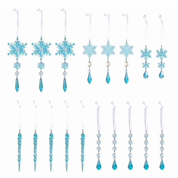 Acrylic Hanging Ornament Clear Shatterproof Snowflake Christmas Decorations For Tree And Home Festival Accent