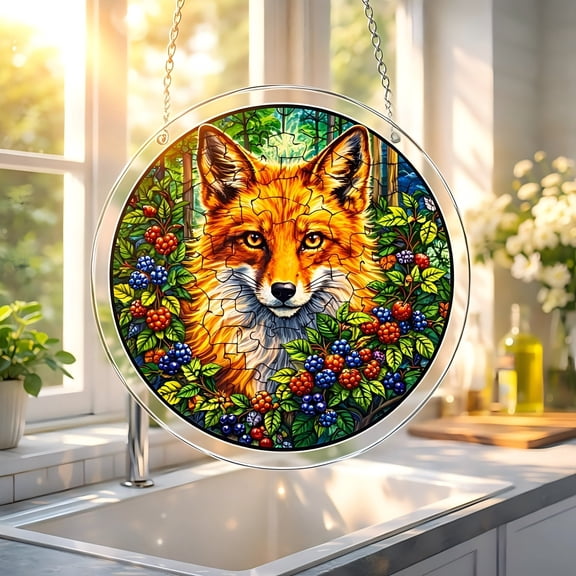 Acrylic Hanging Pendant Round Suncatcher Window Decor Light Reflecting Art Ornament Colorful Sun Catcher Weather Resistant Easy Hang Chain Garden Balcony Patio Indoor Outdoor Home Gift Use