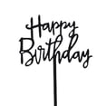 thumbnail image 1 of Acrylic Happy Birthday Cake Topper Set, 10 Pieces Black Party Dessert Decorations for Festive Celebrations and Bakery Projects, 1 of 7