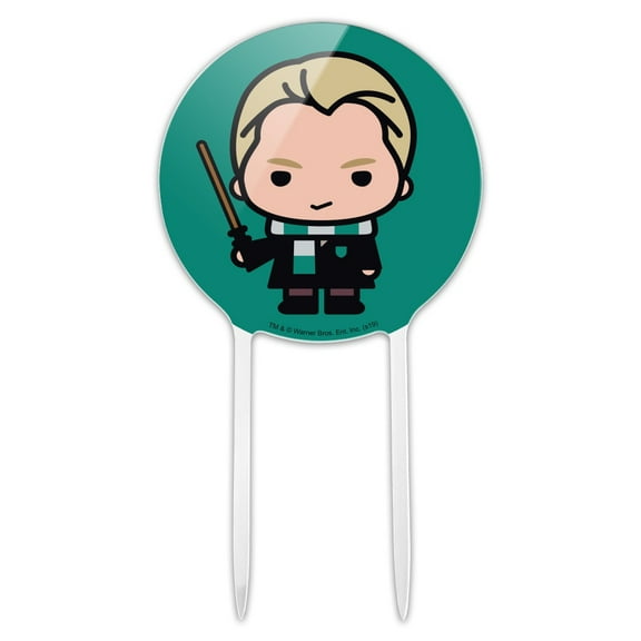 Acrylic Harry Potter Draco Cute Chibi Character Cake Topper Party Decoration for Wedding Anniversary Birthday Graduation