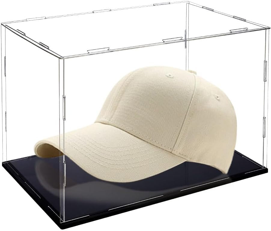 Acrylic Hat Display Case Clear Baseball Holder Dustproof Display Box ...