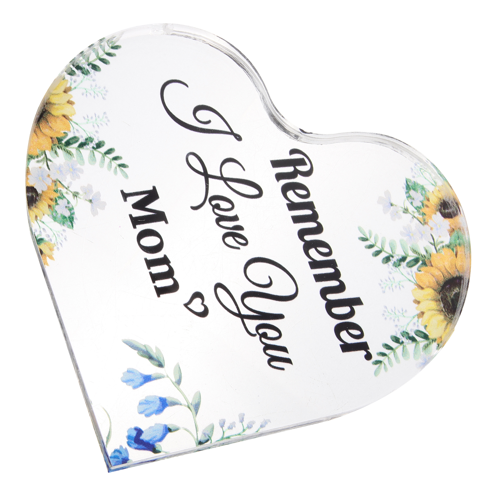 Acrylic Heart Office Desk Ornaments Table Sign Decor Home Accents