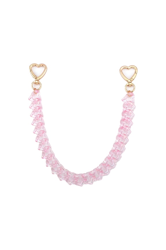 Acrylic Heart Purse Chain - Bag Charm Purse Chain Handbag Strap Keychian Accessories,12.4 Inch Women'S Designer Extender Chains Replacement