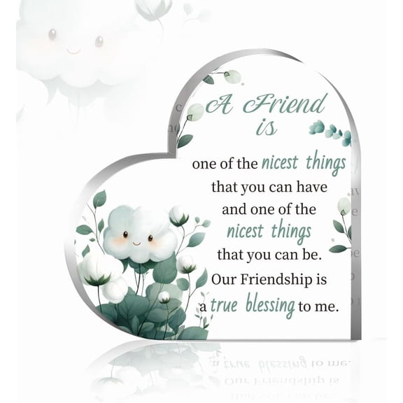 Acrylic Heart-Shaped Keepsake Appreciation Keepsake Plaques Desk Decoration Signs for Reception Table Decoration Party Centerpiece 4x4 Inch Blue