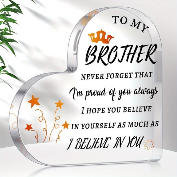 Acrylic Heart-Shaped Nameplate Centerpiece - Customizable Gift For Brothers Friends And Loved Ones - Perfect For Birthdays Weddings Christmas Anniversaries And Graduations