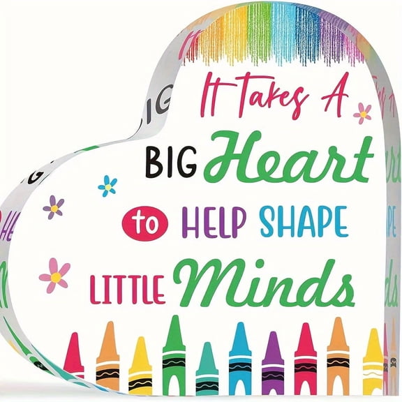 Acrylic Heart-Shaped Plaque Perfect Gift for Teachers Graduates Retirees Birthdays Memorials and Home Decor Thank you gift Birthday day Father's Day Christmas Graduation