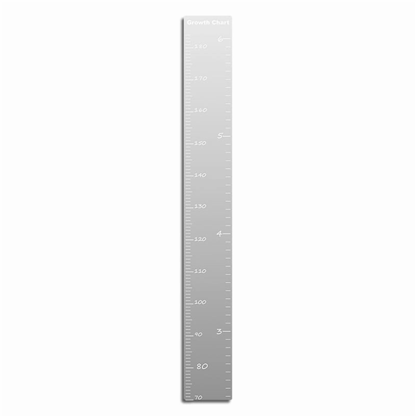 Acrylic Height Measurement Wall Sticker Growth Chart Mirror Decor Ruler ...