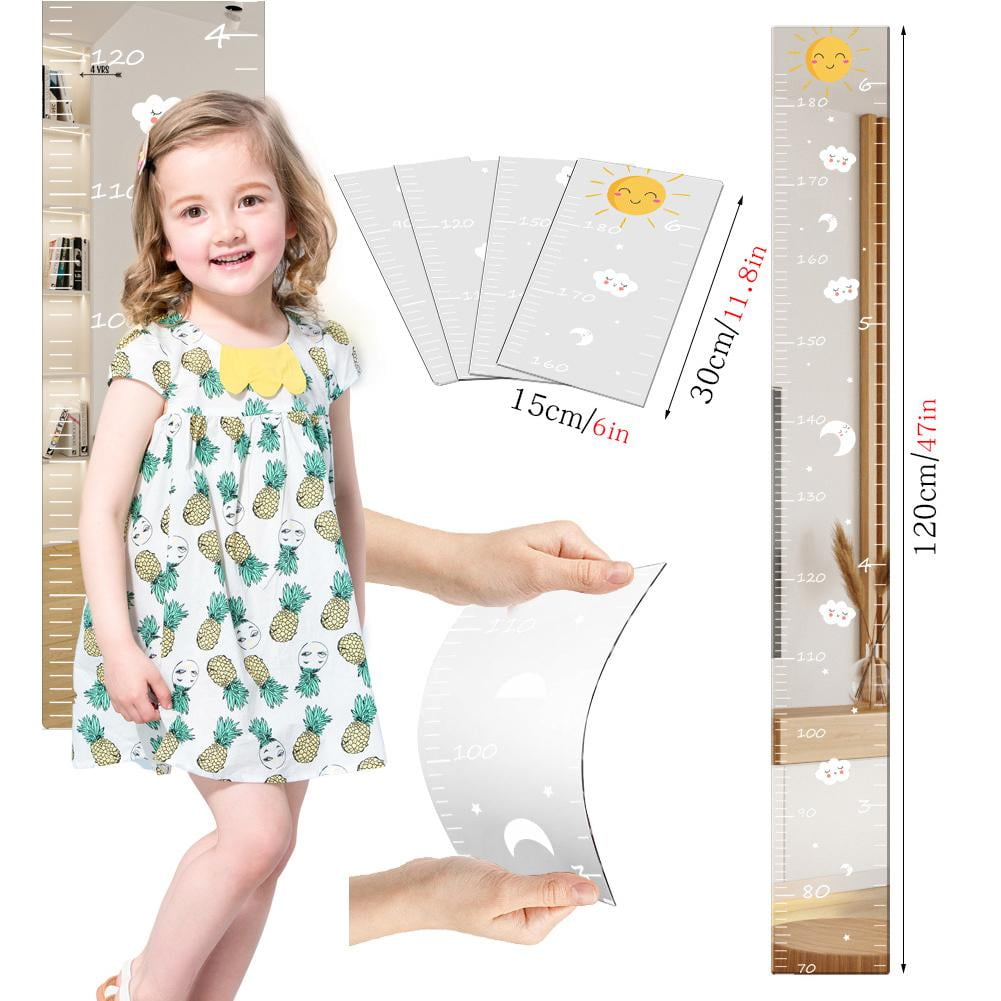 Acrylic Height Ruler Wall Height Measuring Ruler Sticker For Kids S1T3 ...