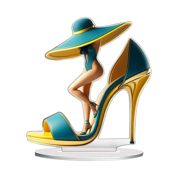 Acrylic High Heels Shoe Decoration Ornament For Wedding Birthday Party Table Centerpiece Candy Stand