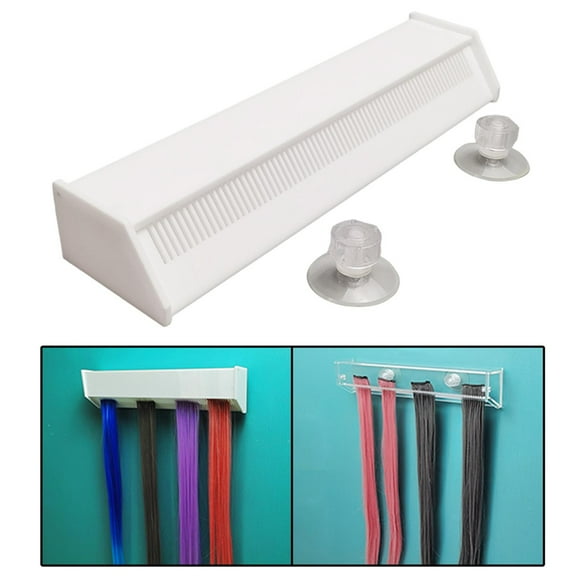 Acrylic Holder, Braiding srack Lightweight Hanger Wall Mounted Professional Organizer Rack for Salon Barber , White