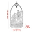 thumbnail image 1 of Acrylic Holy Family Manger Scene with LED Lights, 4.72" Christmas Nativity Decor for Home Table Shelf Holiday Decorations, 1 of 8